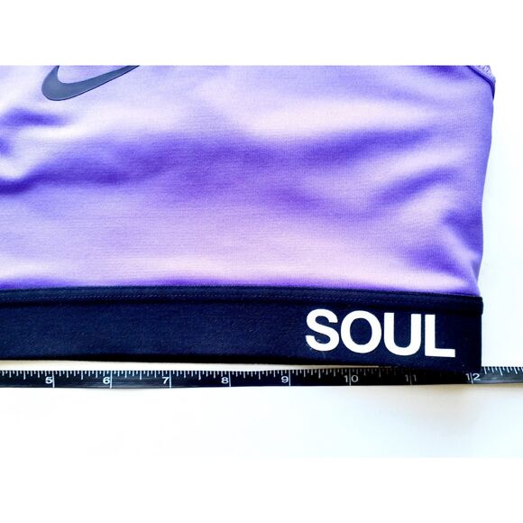 Nike Soul Dri Fit Racerback w/ Pad Insert Activewear Purple Sports Bra Small - Picture 6 of 12